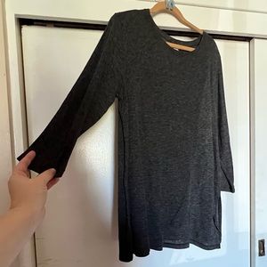 3/4 sleeve ribbed knit tunic